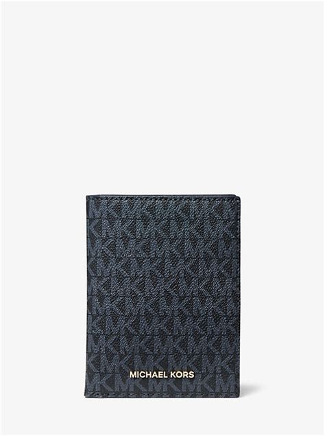 michael kors passport wallet bedford|Bedford Travel Medium Logo Stripe Passport Wallet .